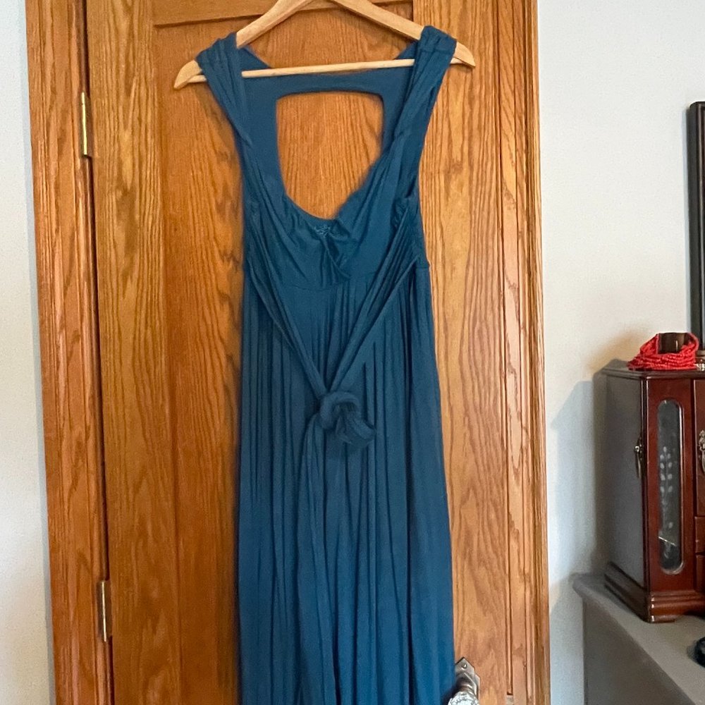 Anthropologie Teal Jersey Dress